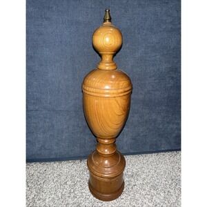 Vintage 15" Dark Brown Wood Pepper Mill Grinder Wooden Large